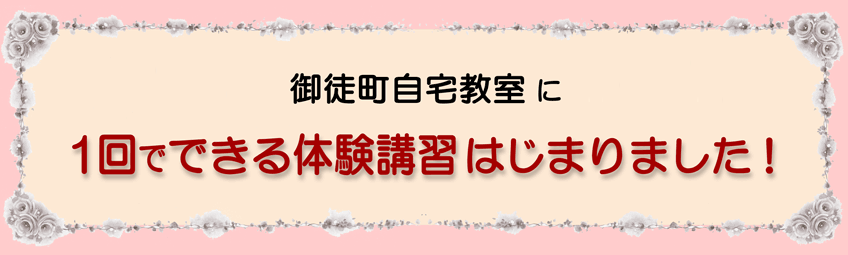 1回でできる体験講習はじまりました！